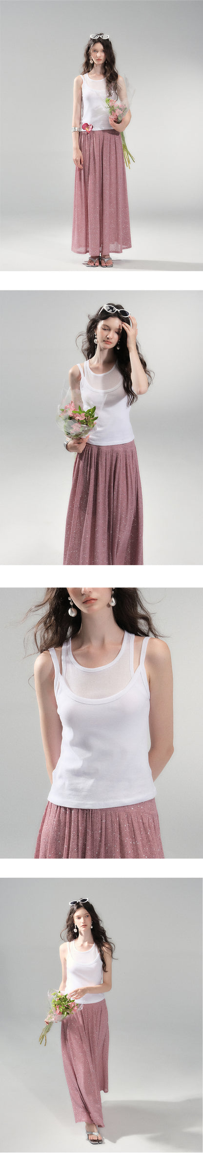 Layered Sleeveless Two-Piece Top