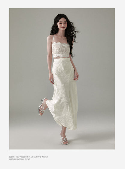 Cropped Floral Lace Cami Top