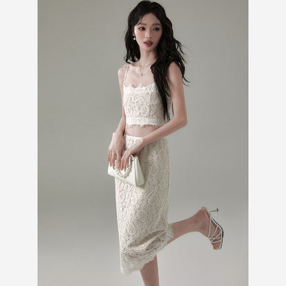 Cropped Floral Lace Cami Top