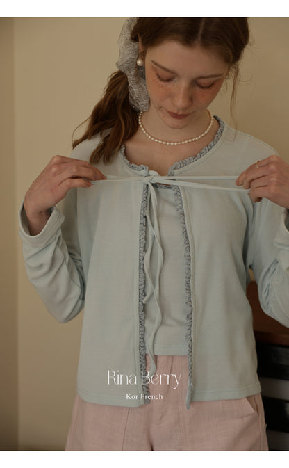 Tie-Front Cardigan & Matching Camisole Set