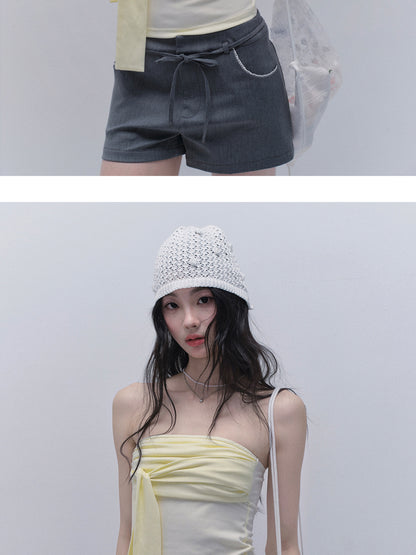 Soft Elastic Tied Tube Top