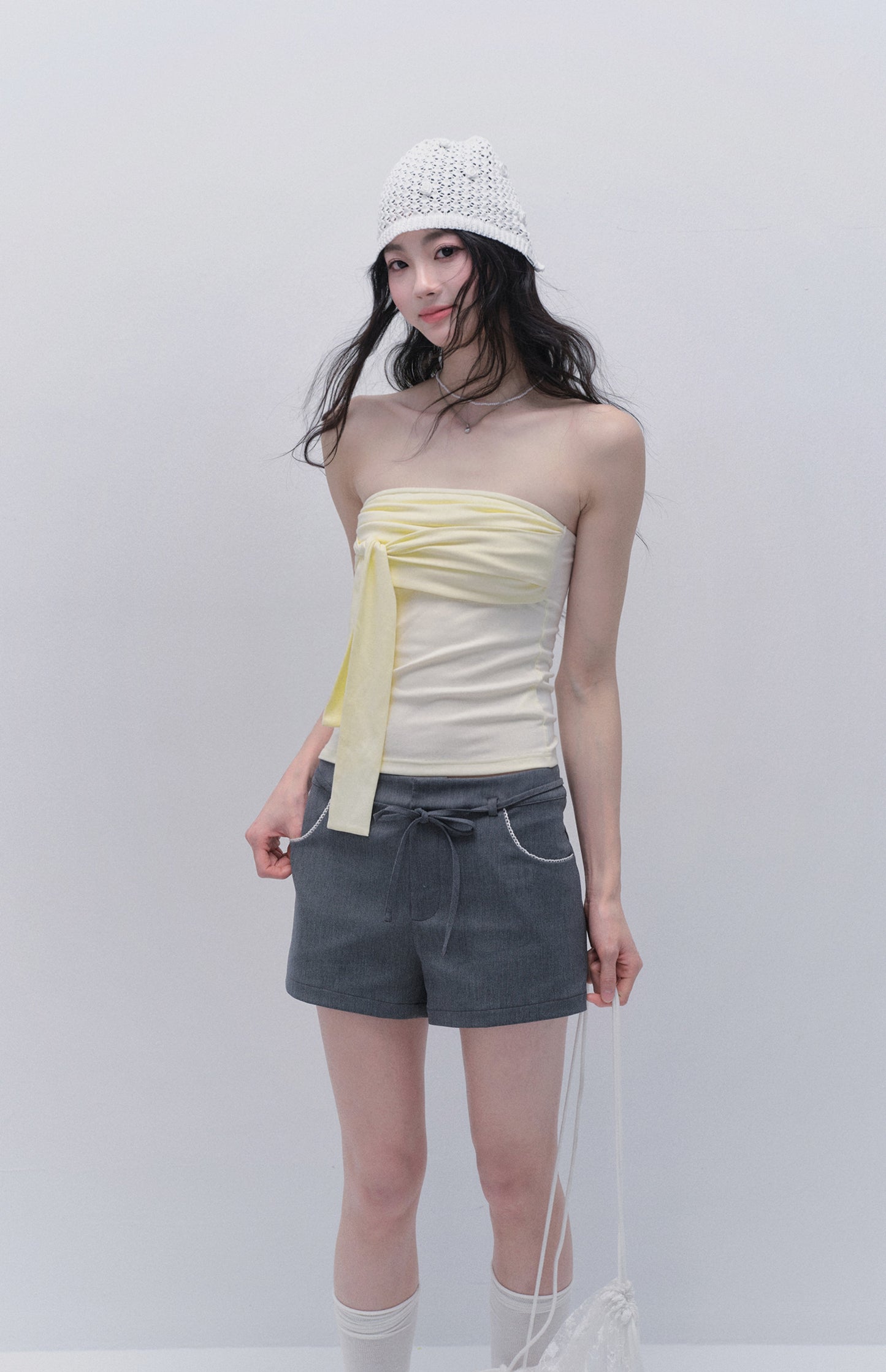 Soft Elastic Tied Tube Top