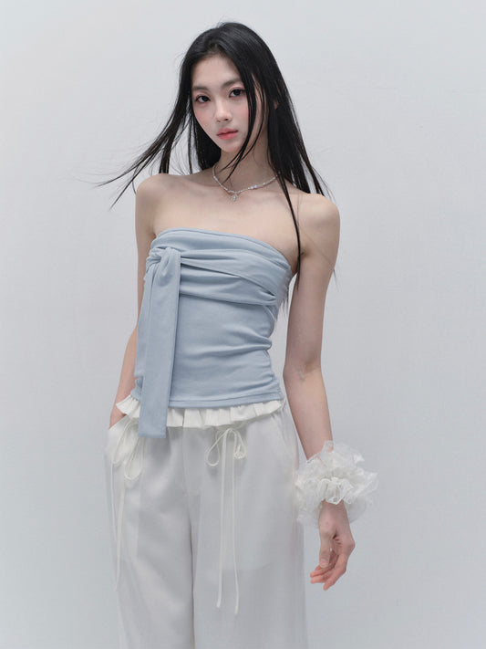 Soft Elastic Tied Tube Top