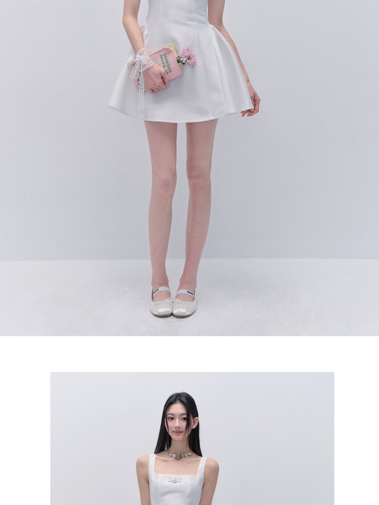 Wedding-Inspired Sleeveless Glossy Satin Dress