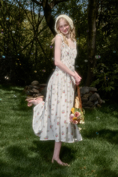 Asymmetric Sleeveless Floral Ruched Dress