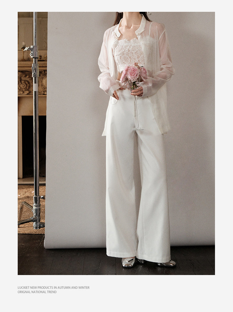 High Waist Wide-Leg Pants