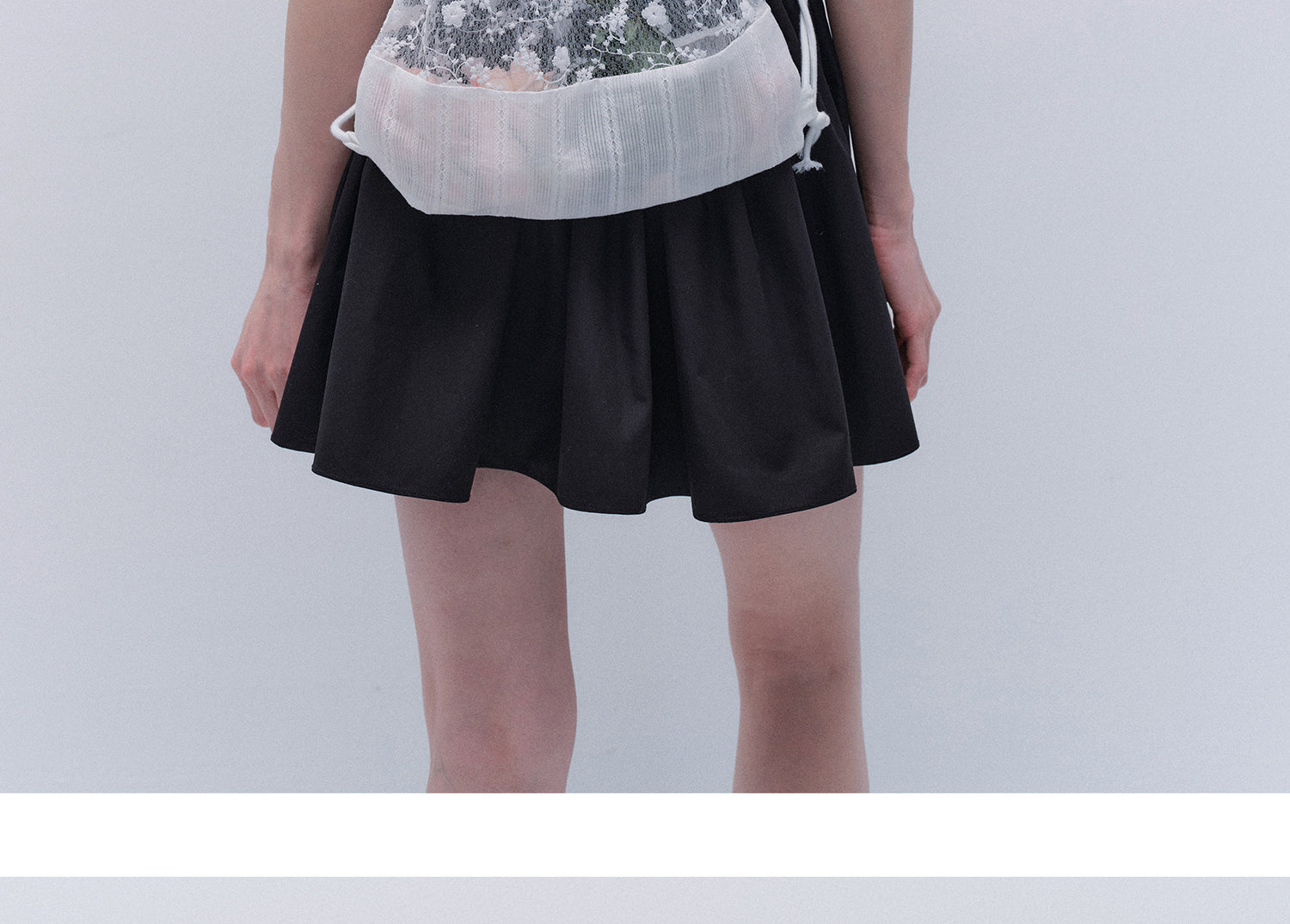 Floral Sheer Lace Drawstring Backpack