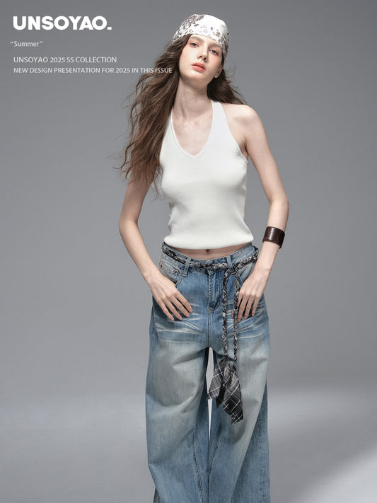 Stretchy Ribbed Halter Top