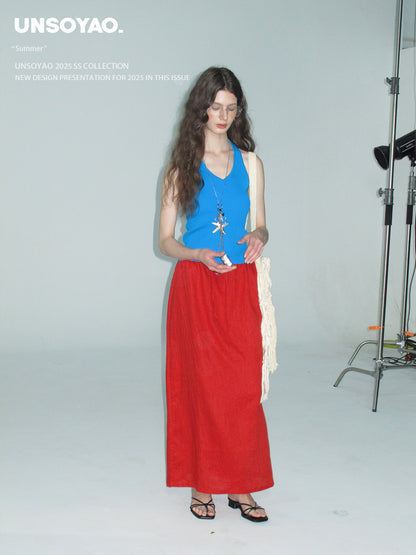 Stretchy Ribbed Halter Top