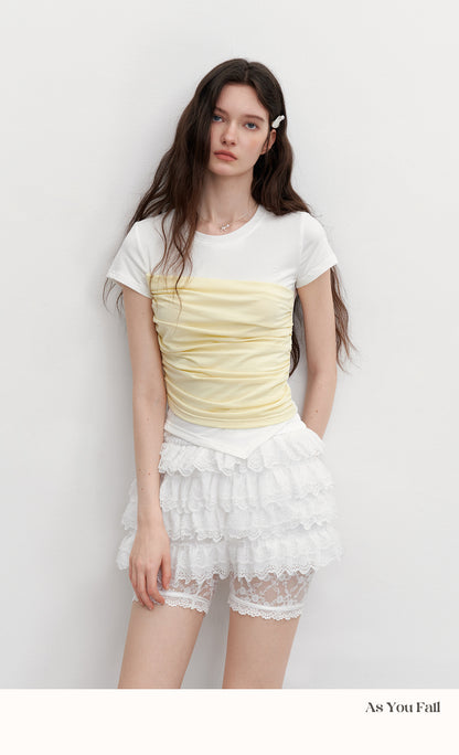 See-Through Lace Short Leggings
