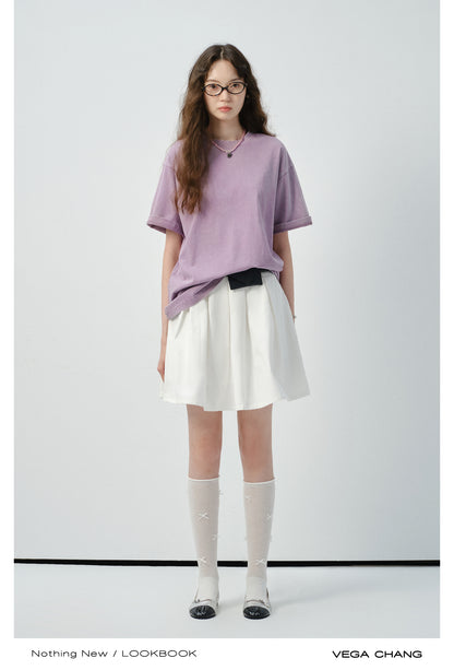 Round Neck Relaxed Cotton T-Shirt