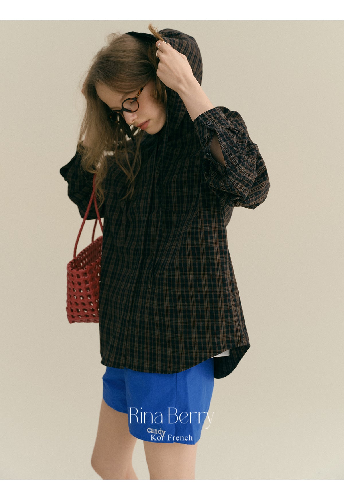 Hooded Plaid Cotton Overshirt