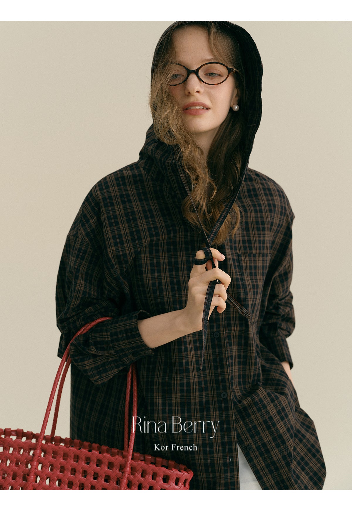 Hooded Plaid Cotton Overshirt