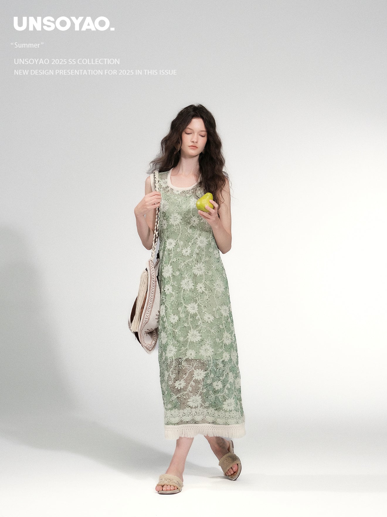 Fringed Sequin Floral Mesh Dress