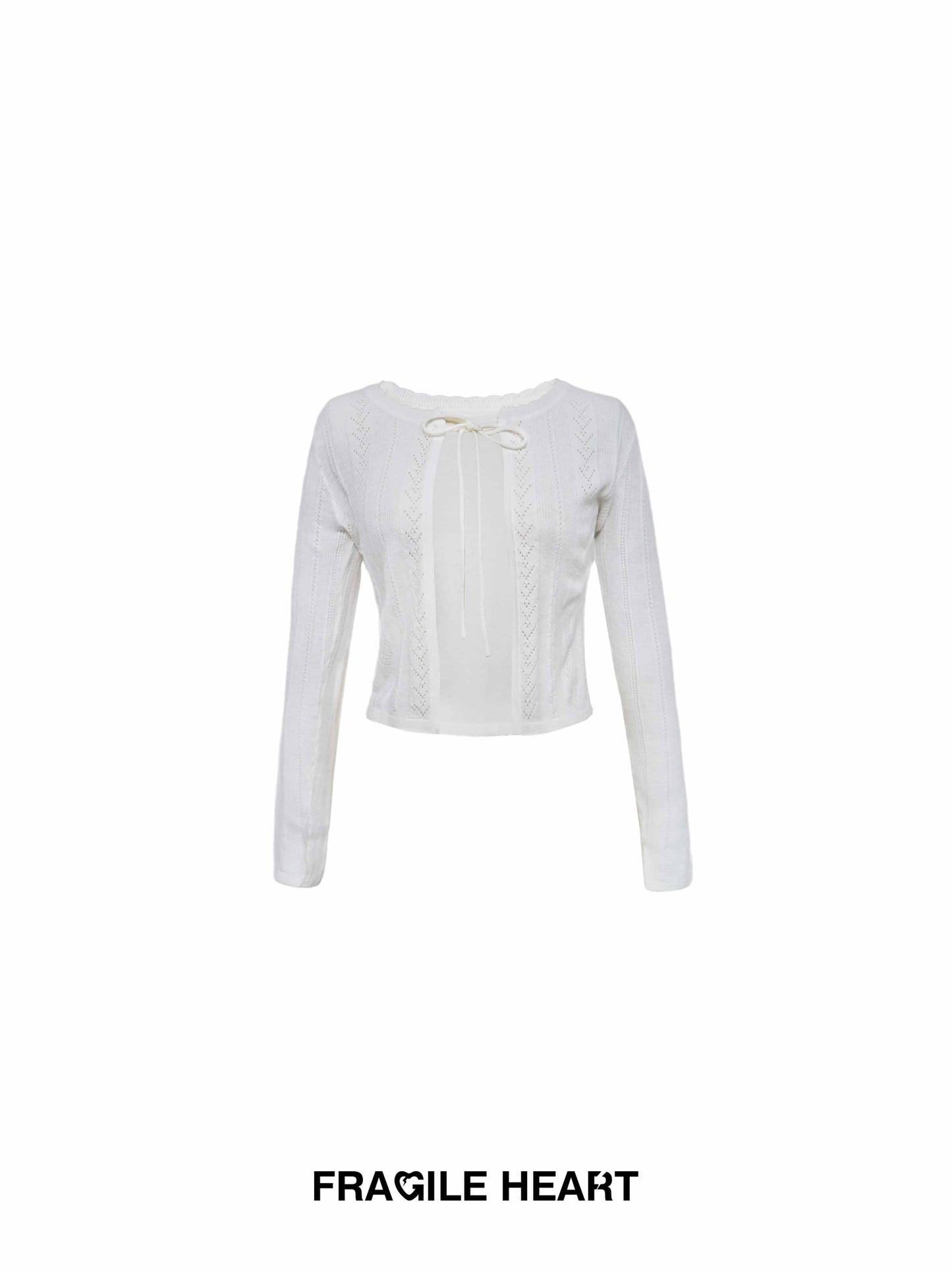 Pointelle Knit Cropped Camisole And Cardigan