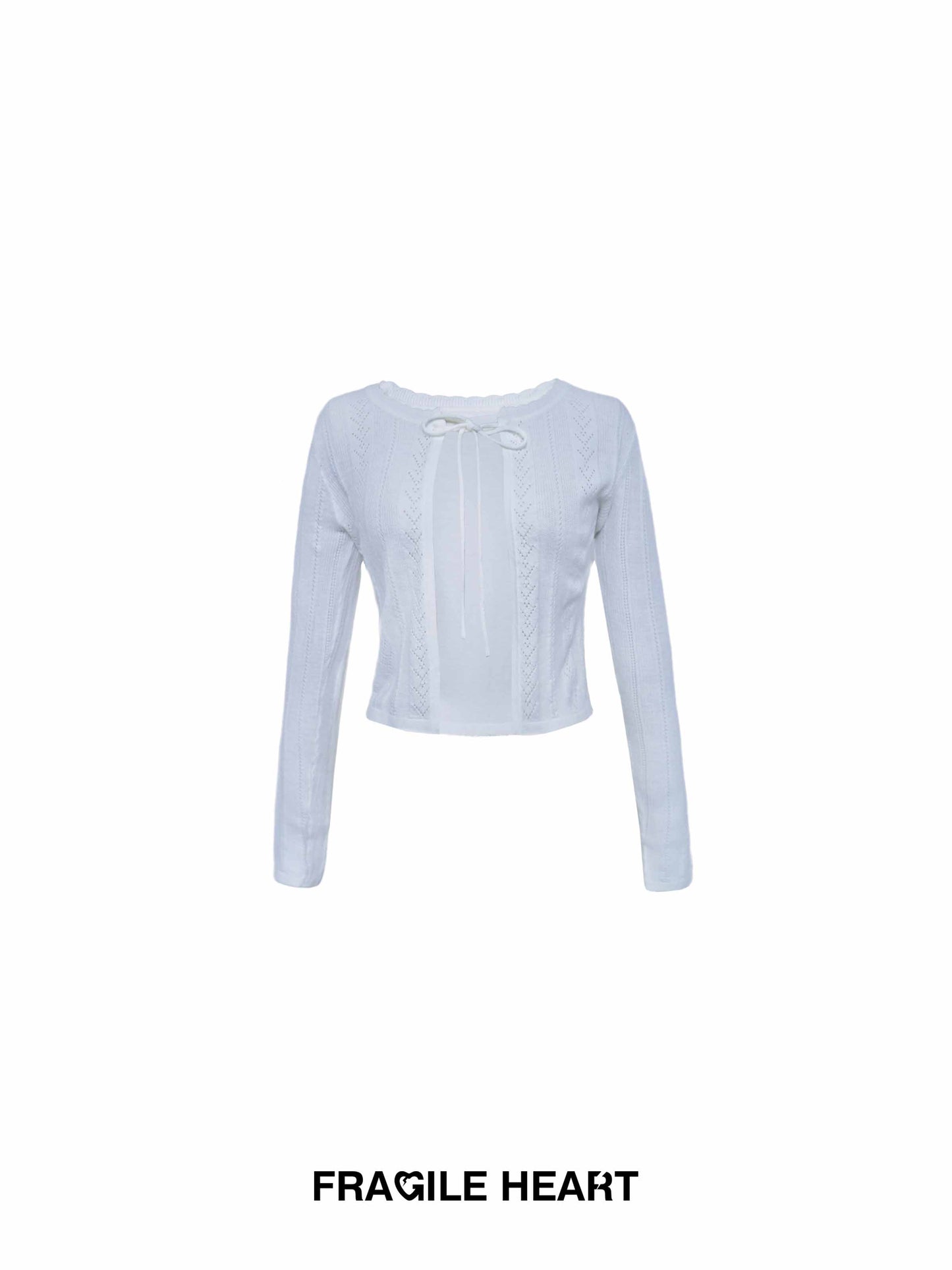 Pointelle Knit Cropped Camisole And Cardigan