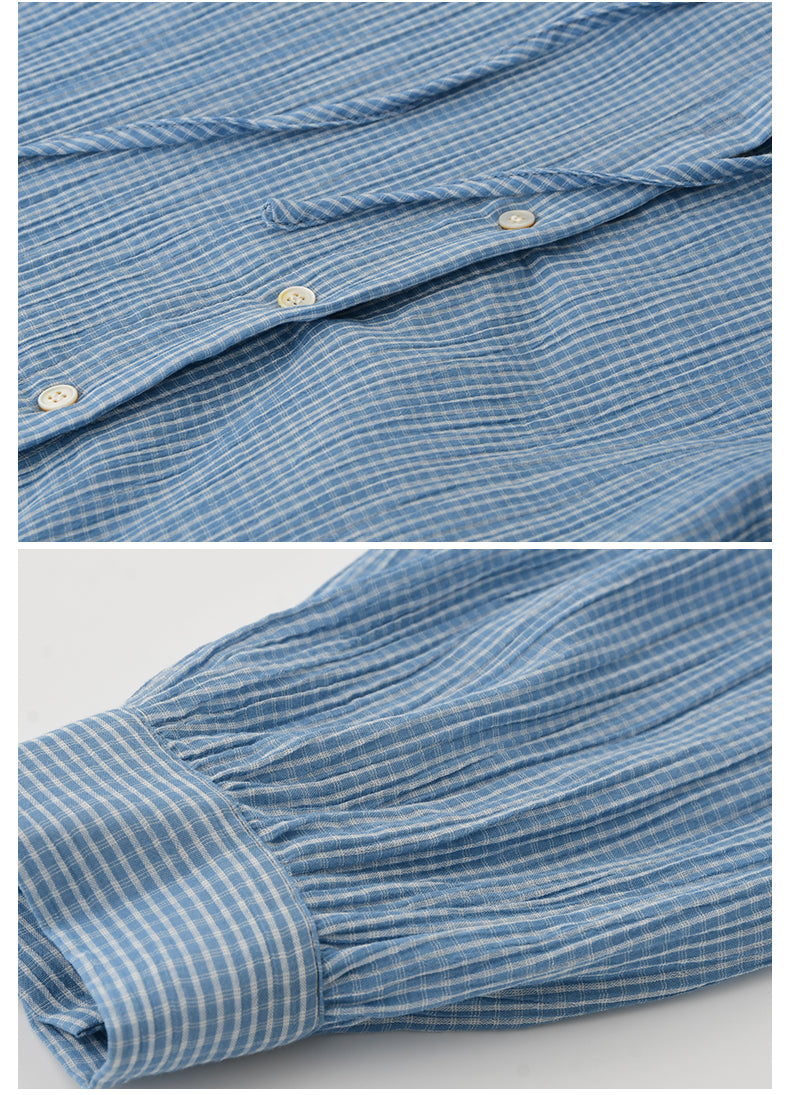 Plaid Relaxed Fit Cotton Hooded Overshirt