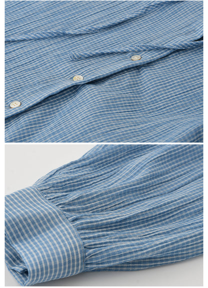Plaid Relaxed Fit Cotton Hooded Overshirt