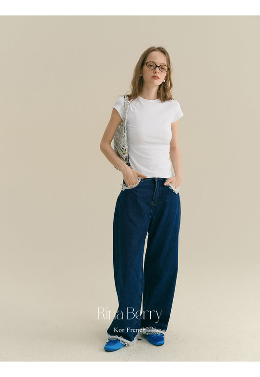 Basic Slim Fit Cap-Sleeve T-Shirt