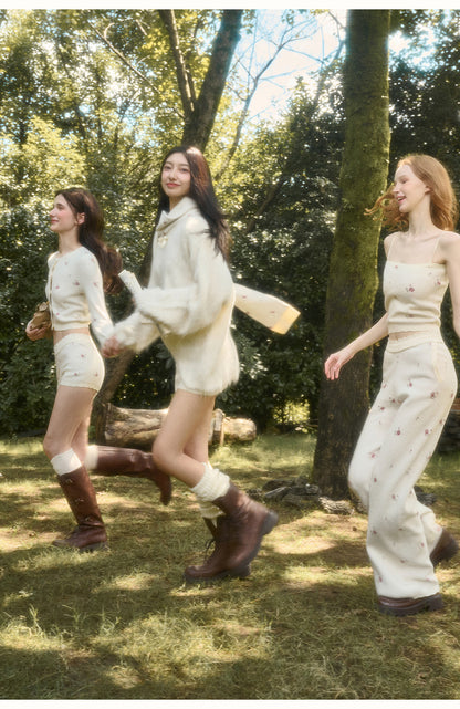 Floral Cozy Knit Collection - 7 Pieces