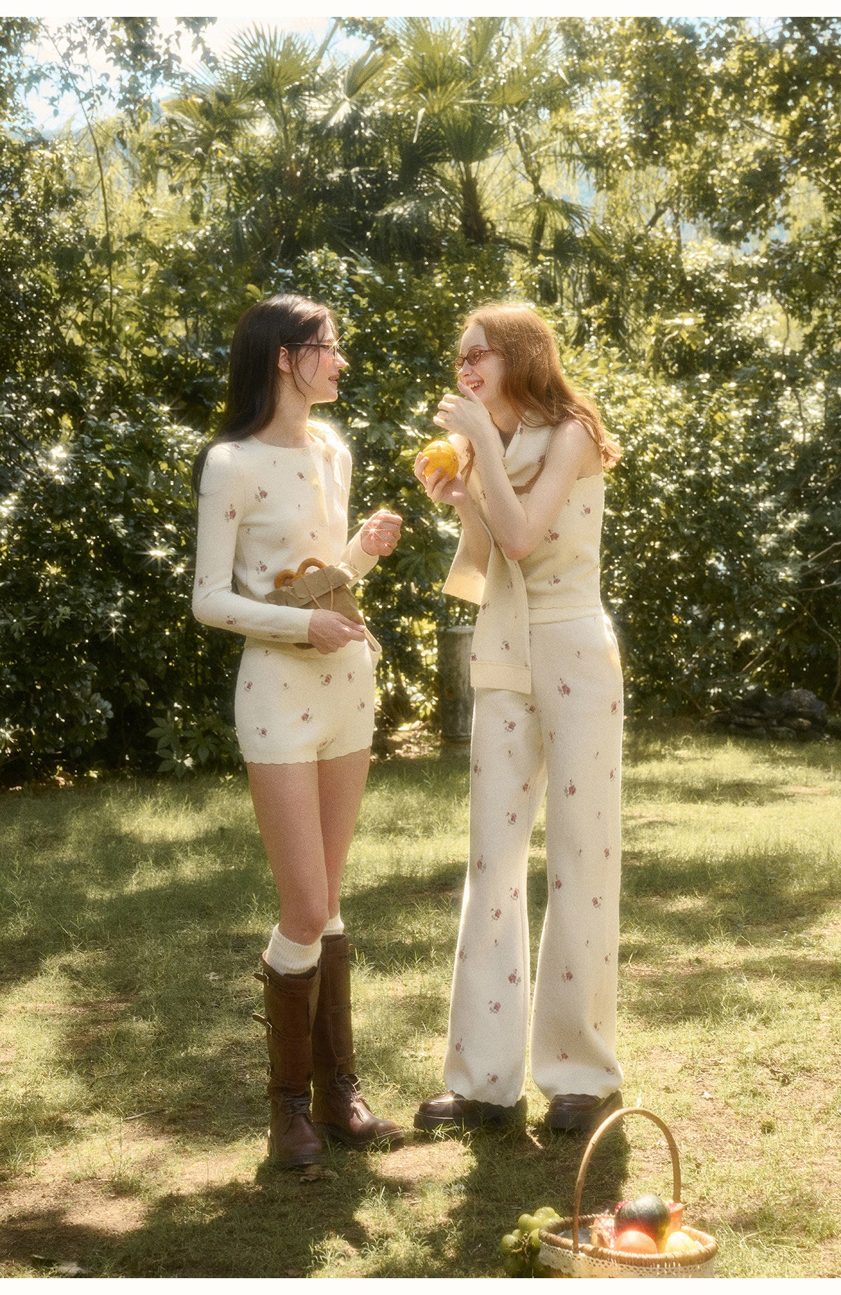 Floral Cozy Knit Collection - 7 Pieces