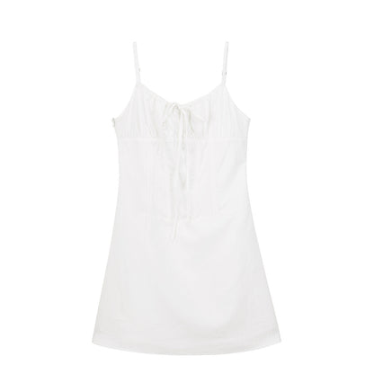 Corset-Inspired Cami Dress With Ribbon Tie