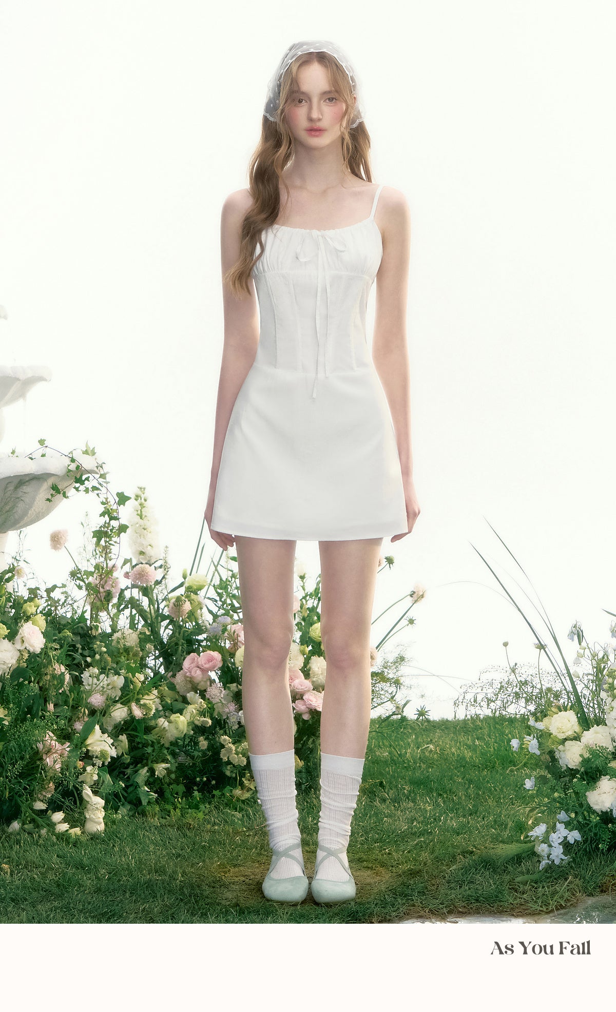 Corset-Inspired Cami Dress With Ribbon Tie