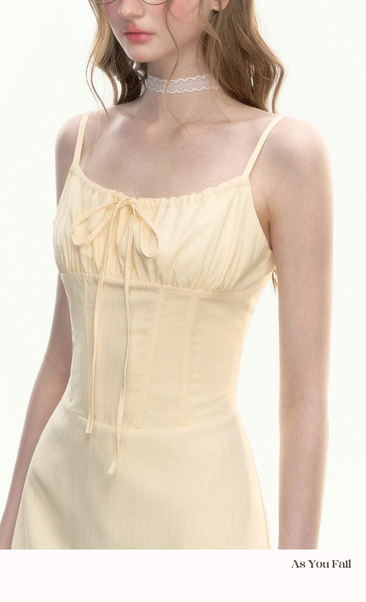 Corset-Inspired Cami Dress With Ribbon Tie