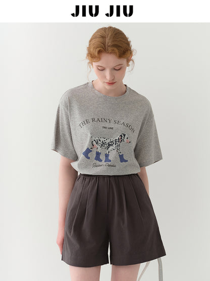 Dog-In-Boots Print T-Shirt