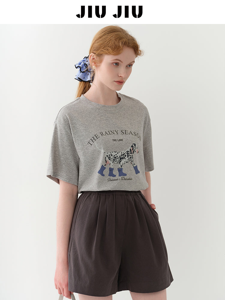 Dog-In-Boots Print T-Shirt