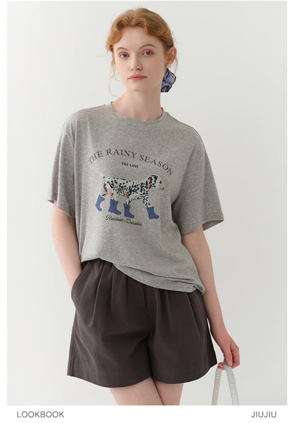 Dog-In-Boots Print T-Shirt