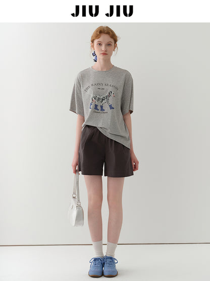 Dog-In-Boots Print T-Shirt