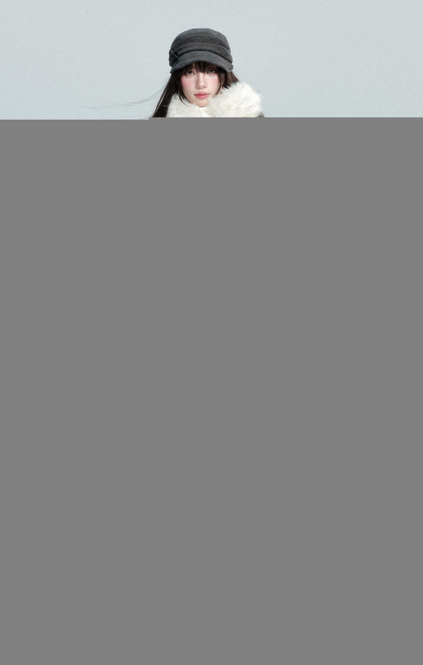 Faux Suede Jacket With Removable Fur Trim