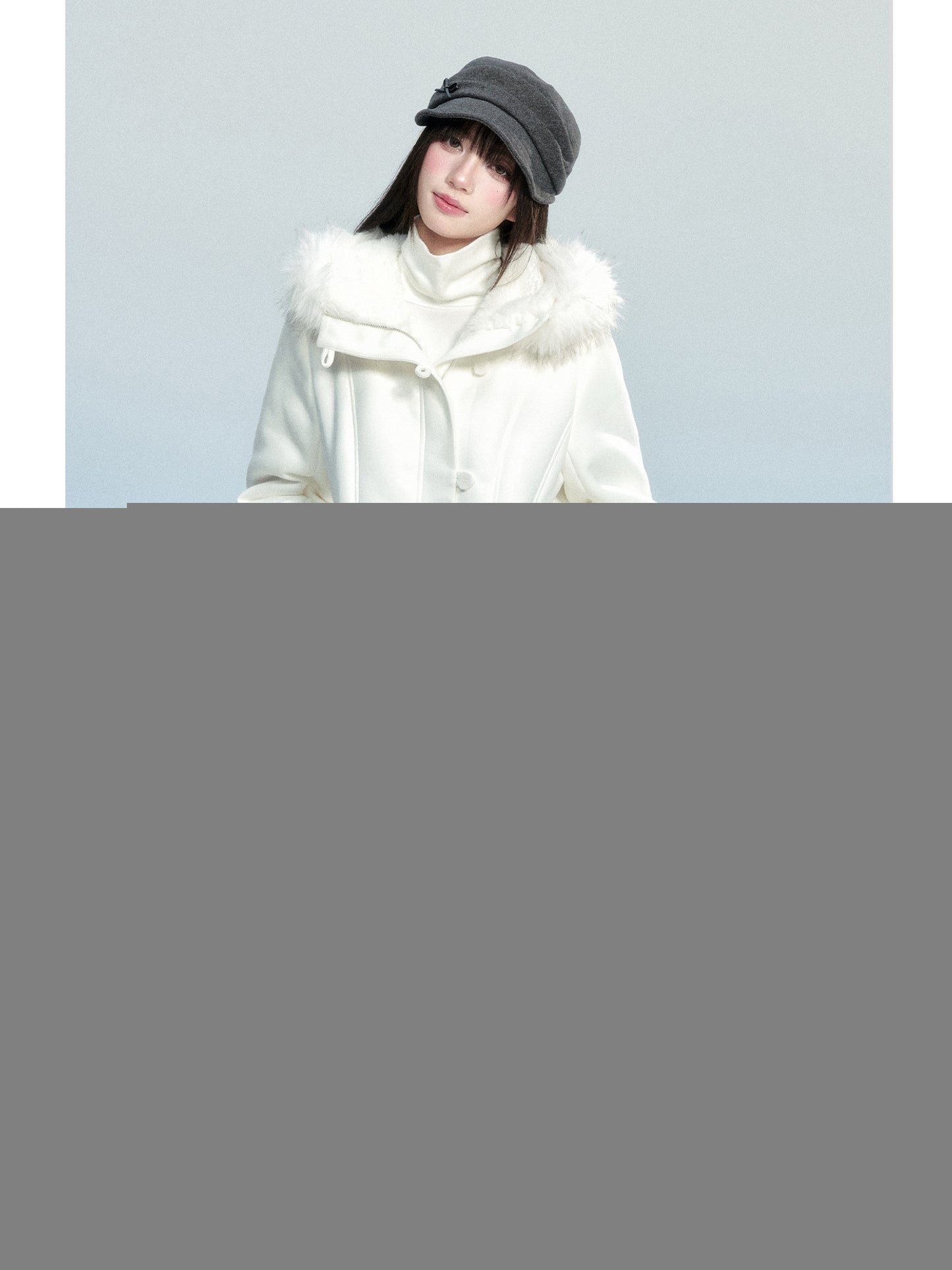 Faux Suede Jacket With Removable Fur Trim