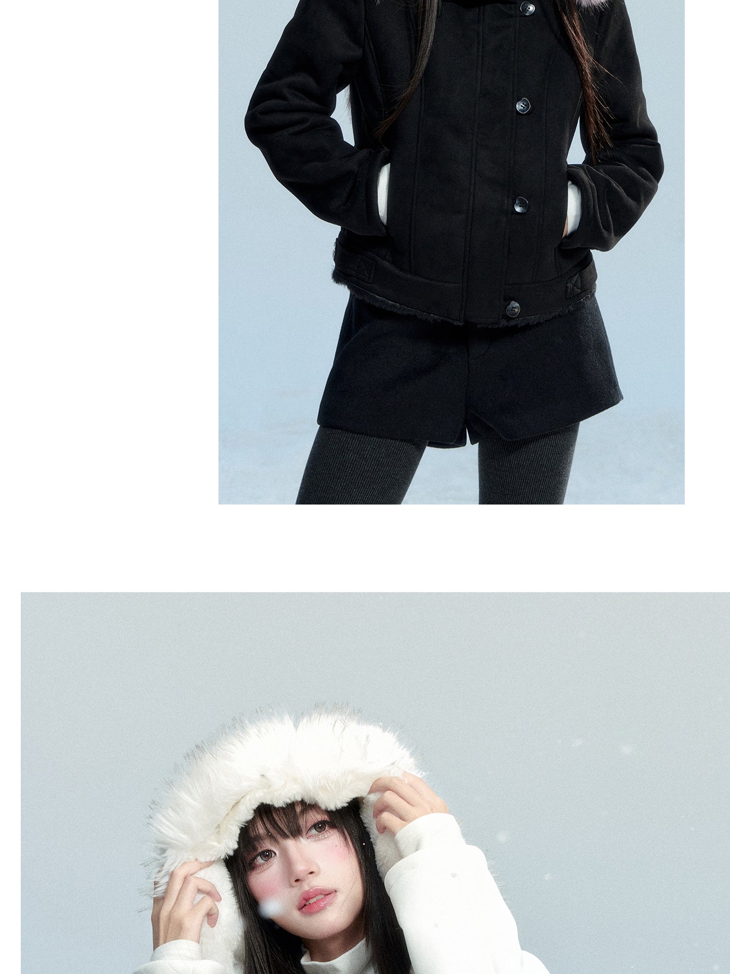 Faux Suede Jacket With Removable Fur Trim