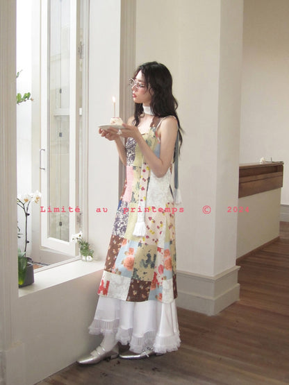 Patchwork Print Cami Dress