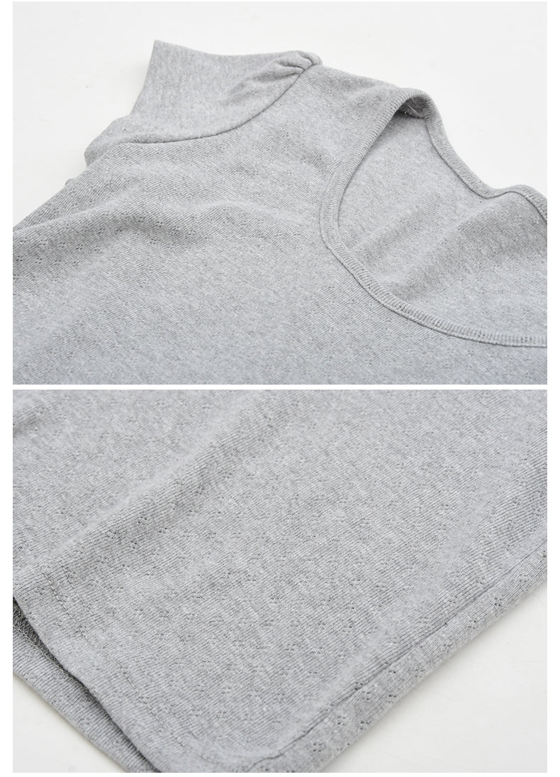 Dainty Pointelle Tee With Puffed Sleeves