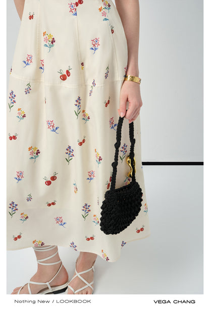 Sleeveless Floral Tailored Dress