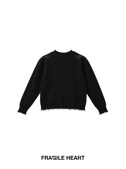 Frayed Edge Knit Sweater