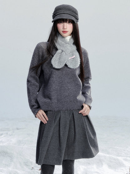 Frayed Edge Knit Sweater