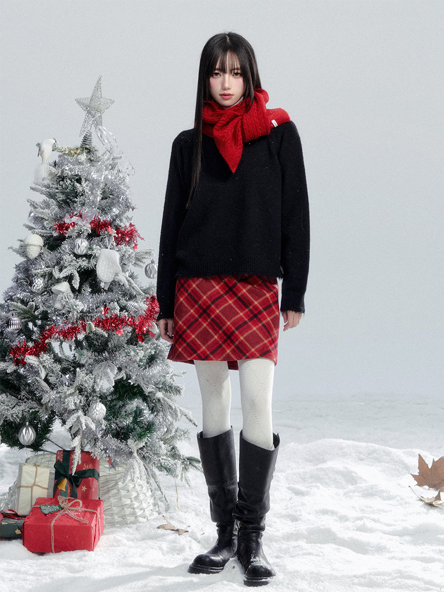 Frayed Edge Knit Sweater