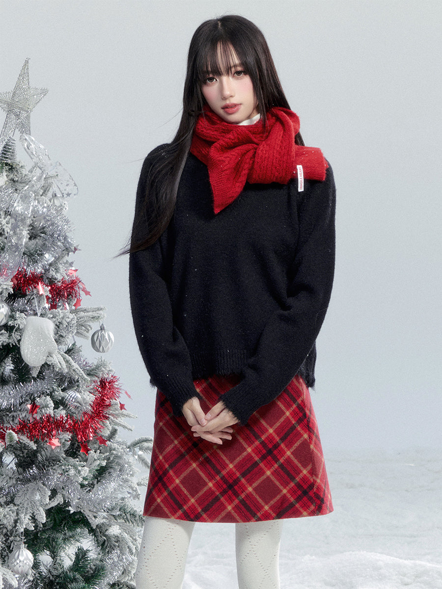 Frayed Edge Knit Sweater