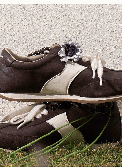 Contrast Lace Sporty Sneakers