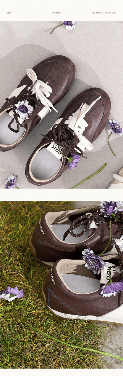 Contrast Lace Sporty Sneakers