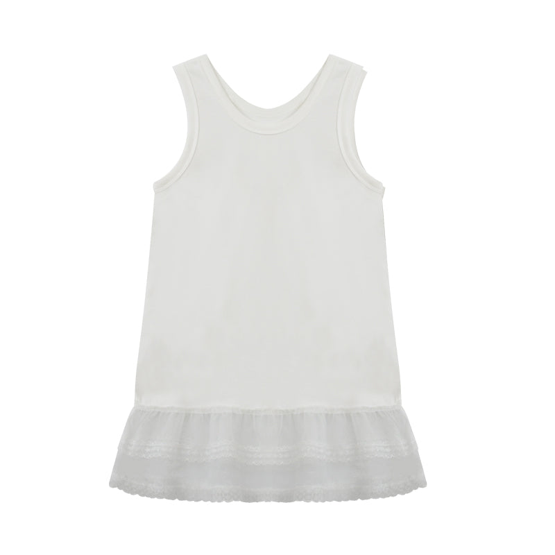 Lace-Trimmed Rib Tank Top