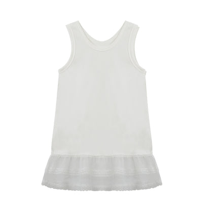 Lace-Trimmed Rib Tank Top