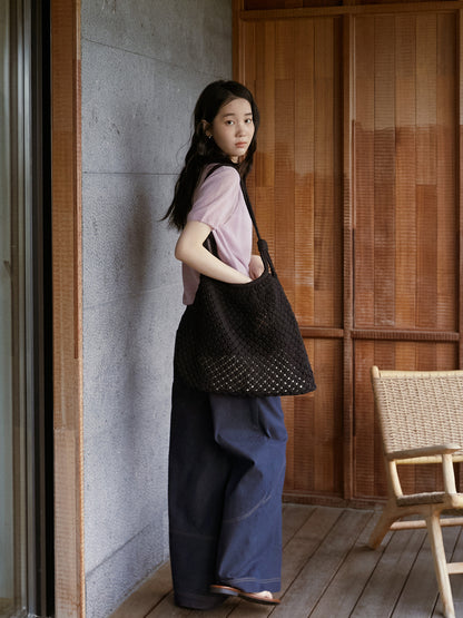 Monotone Layered Wool-Blend Knit Top
