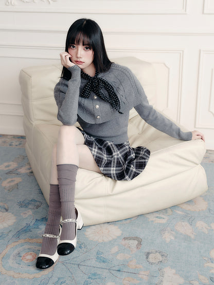 Cable Knit Cape-Style Sweater