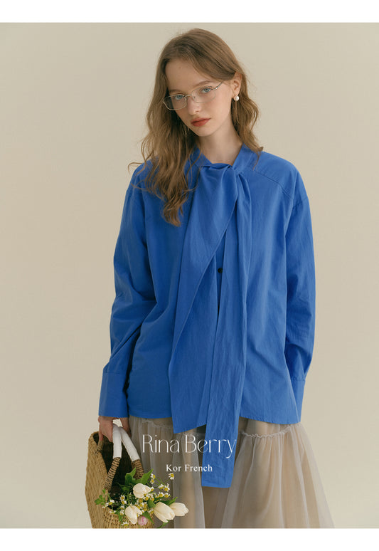 Statement Tie-Neck Shirt