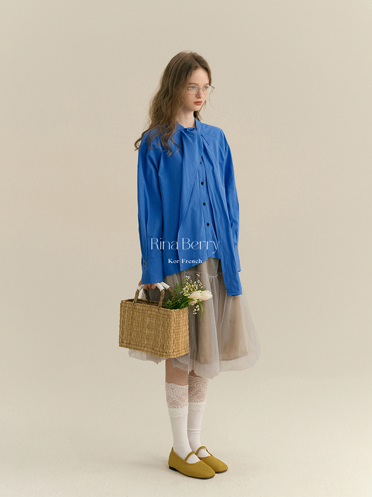 Statement Tie-Neck Shirt
